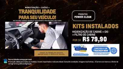 MANUTENÇÃO E TRANQUILIDADE! Kits Instalados Higienização de cabine Oxi + Filtro de Cabine