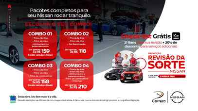 OFERTAS DE COMBOS +20% DE DESCONTO PARA SERVIÇOS ADICIONAIS* 