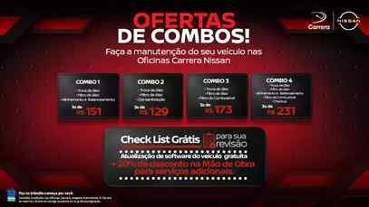 OFERTAS DE COMBOS! +20% DE DESCONTO NA MÃO DE OBRA*