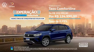 Volkswagen Taos DE: R$ 192.590,00