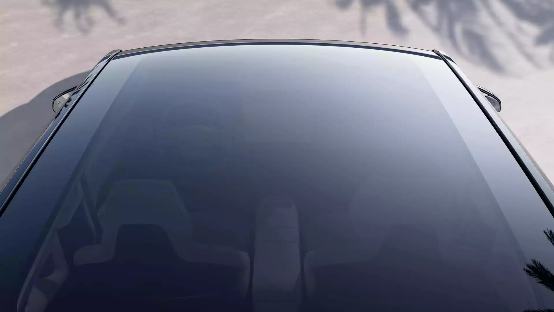 Teto panorâmico em forma de arco